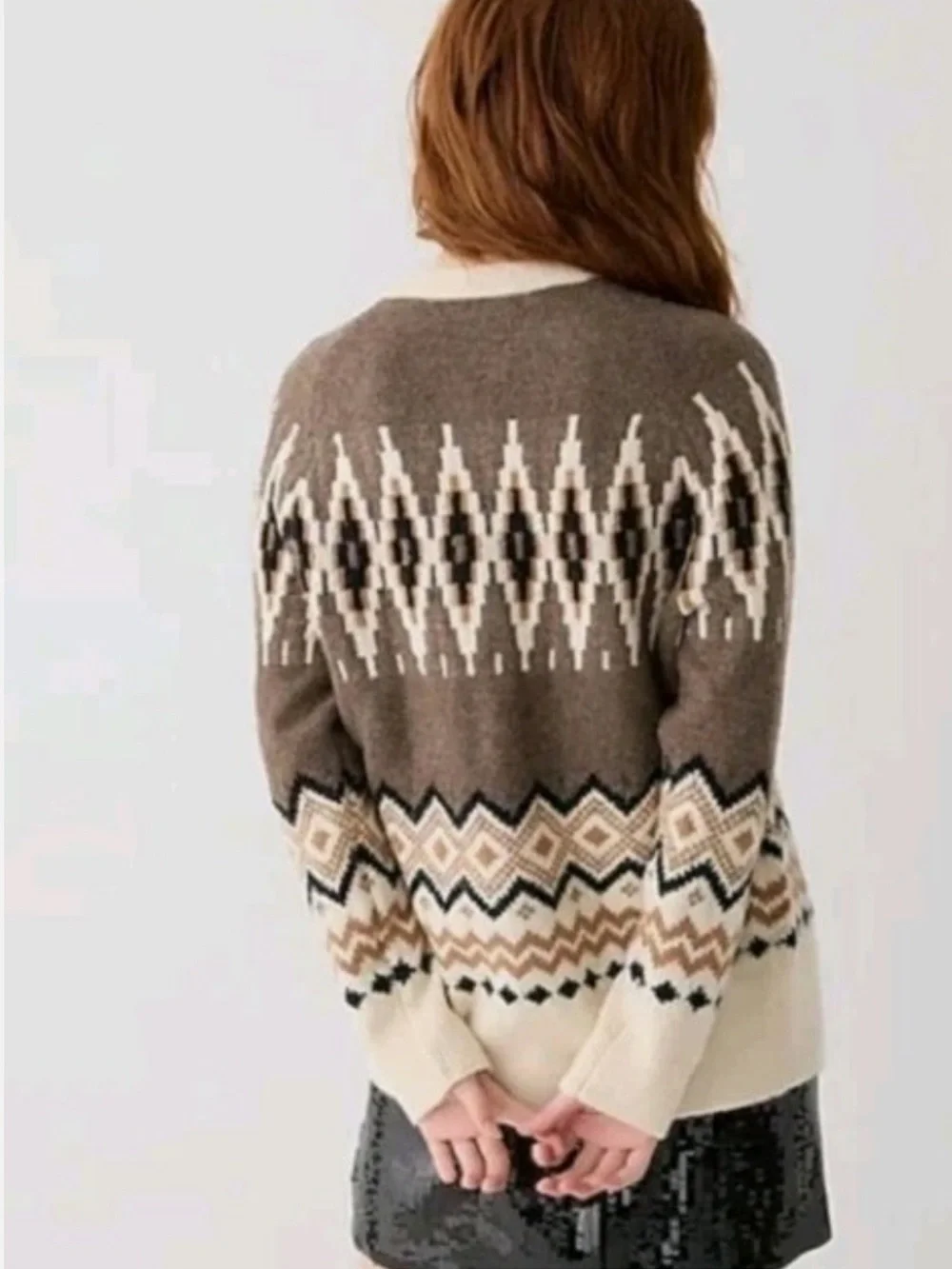 J. Crew Fair Isle Merino Blend Cardigan Sweater